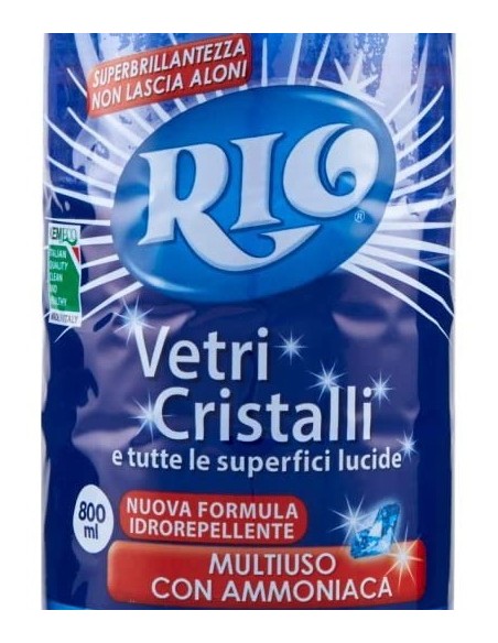 rio detergente vetri cristalli e tutte le superfici lucide - spray 800ml: tuttocasashop.live: pulizia e cura della casa
