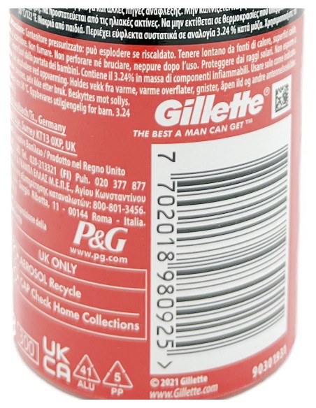 gillette schiuma da barba - 200ml - classica: tuttocasashop.live: igiene e cura della persona