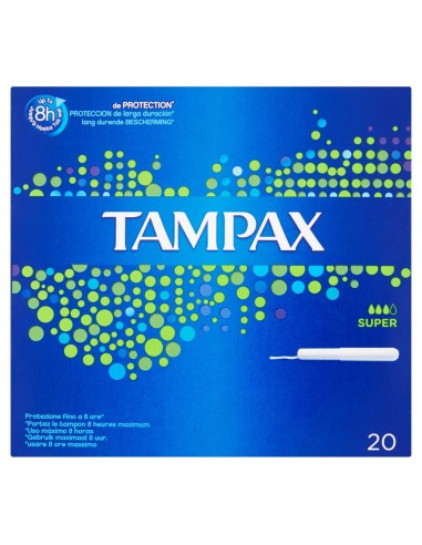 tampax blue box assorbenti igienici interni - 20 pezzi - formato super: tuttocasashop.live: igiene e cura della persona