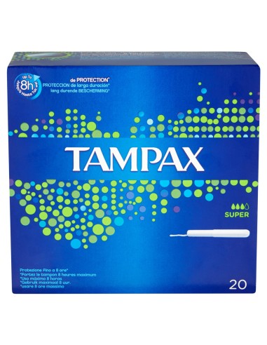 tampax blue box assorbenti igienici interni - 20 pezzi - formato super: tuttocasashop.live: igiene e cura della persona