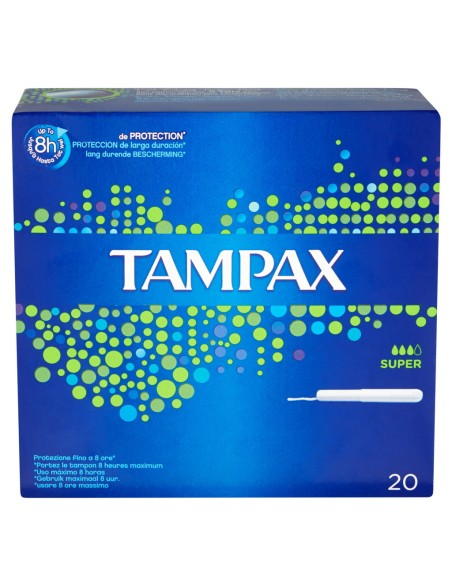 tampax blue box assorbenti igienici interni - 20 pezzi - formato super: tuttocasashop.live: igiene e cura della persona