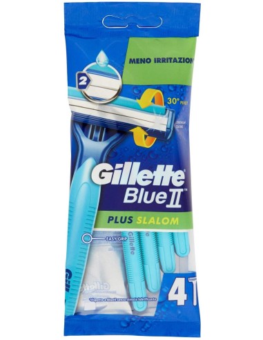 gillette blue ii plus slalom rasoi radi e getta bilama 4pz - testina mobile: tuttocasashop.live: igiene e cura della persona