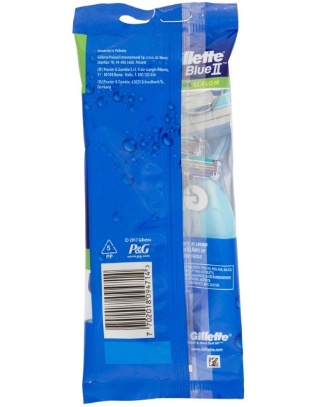 gillette blue ii plus slalom rasoi radi e getta bilama 4pz - testina mobile: tuttocasashop.live: igiene e cura della persona