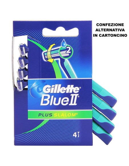 gillette blue ii plus slalom rasoi radi e getta bilama 4pz - testina mobile: tuttocasashop.live: igiene e cura della persona