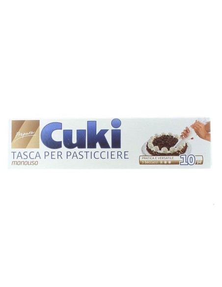 cuki sacca pasticcere con beccucci - 10 pezzi: tuttocasashop.live: carta & monouso