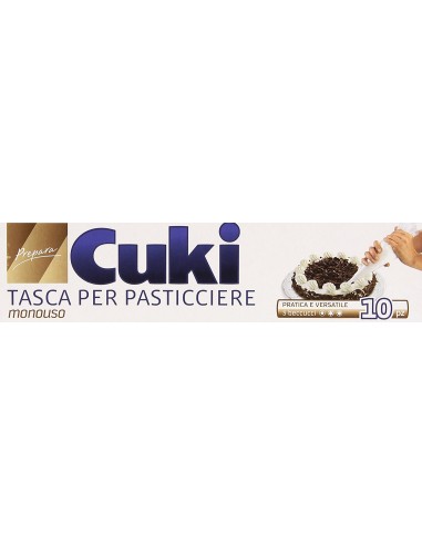 cuki sacca pasticcere con beccucci - 10 pezzi: tuttocasashop.live: carta & monouso