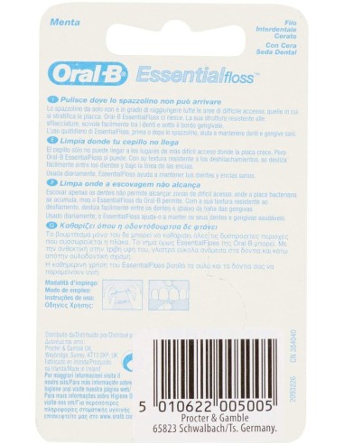 oral-b essential floss filo - filo interdentale cerato - 50 metri: tuttocasashop.live: igiene e cura della persona
