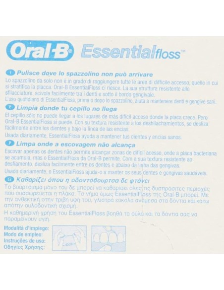 oral-b essential floss filo - filo interdentale cerato - 50 metri: tuttocasashop.live: igiene e cura della persona