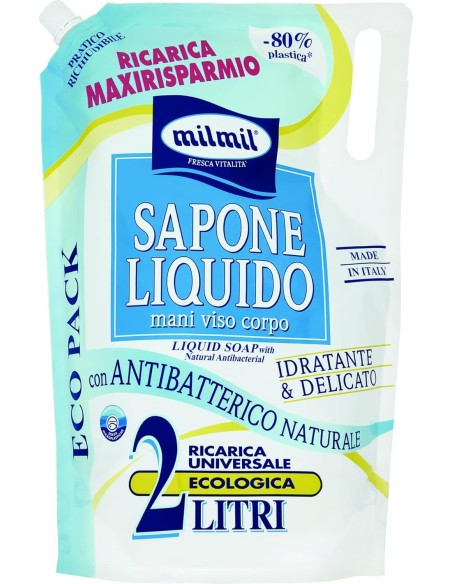 mil mil sapone liquido - ecoricarica - 2 litri - classico: tuttocasashop.live: igiene e cura della persona