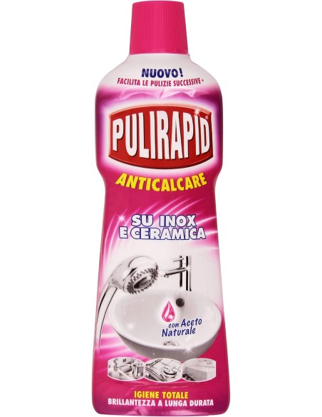 pulirapid detergente anticalcare liquido - 750ml - aceto: tuttocasashop.live: pulizia e cura della casa