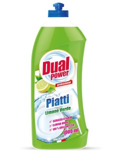 dual power detersivo per piatti e stoviglie - 1 litro - limone verde: tuttocasashop.live: pulizia e cura della casa