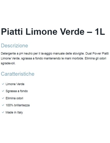 dual power detersivo per piatti e stoviglie - 1 litro - limone verde: tuttocasashop.live: pulizia e cura della casa