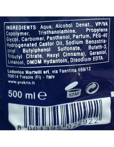 prokrin gel per capelli 500ml - fissaggio ultraforte - lunghissima durata: tuttocasashop.live: igiene e cura della persona