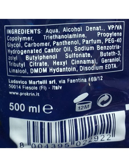 prokrin gel per capelli 500ml - fissaggio ultraforte - lunghissima durata: tuttocasashop.live: igiene e cura della persona