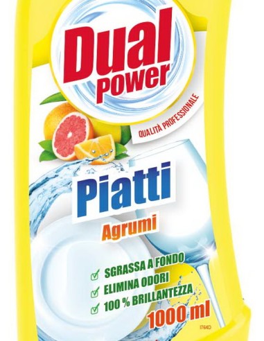 dual power detersivo per piatti e stoviglie - 1 litro - agrumi: tuttocasashop.live: pulizia e cura della casa