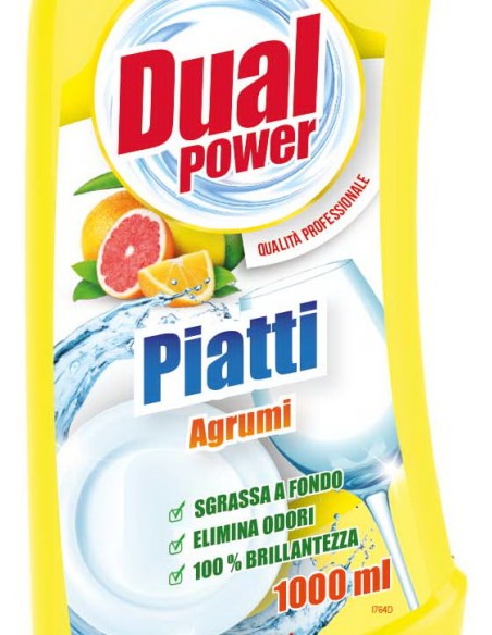 dual power detersivo per piatti e stoviglie - 1 litro - agrumi: tuttocasashop.live: pulizia e cura della casa