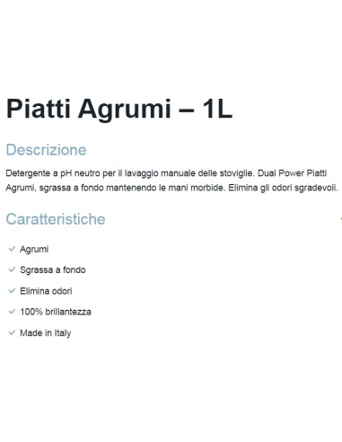 dual power detersivo per piatti e stoviglie - 1 litro - agrumi: tuttocasashop.live: pulizia e cura della casa
