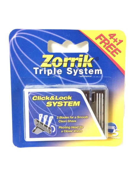 zorrik trilama ricambio testine 5pz compatibili con sistema gillette sensor: tuttocasashop.live: igiene e cura della persona