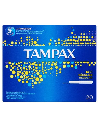 tampax blue box assorbenti igienici interni - 20 pezzi - formato regular: tuttocasashop.live: igiene e cura della persona