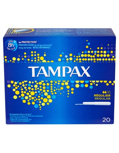 tampax blue box assorbenti igienici interni - 20 pezzi - formato regular: tuttocasashop.live: igiene e cura della persona