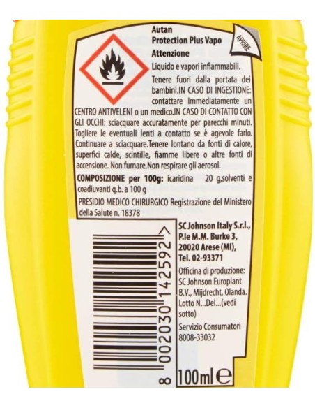 autan insetto repellente vapo 100ml - multinsetto - protection plus: tuttocasashop.live: igiene e cura della persona