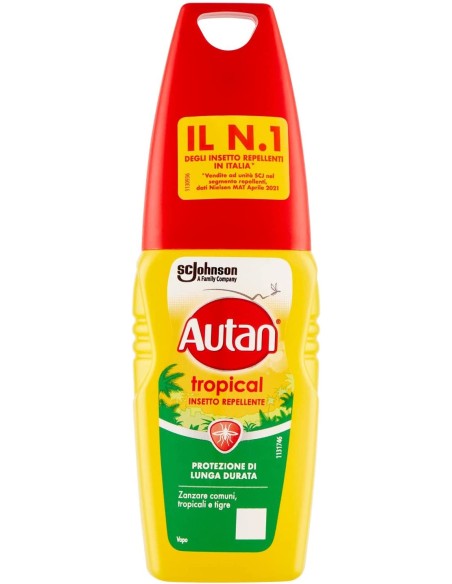 autan insetto repellente vapo 100ml - tropical - zanzare comuni e tropicali: tuttocasashop.live: igiene e cura della persona