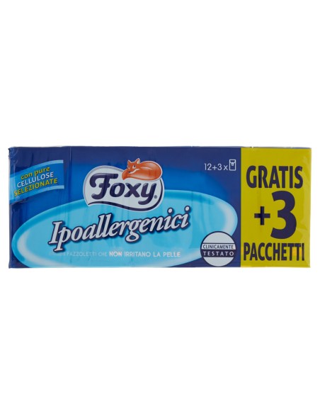 foxy fazzolettini di carta da naso - 15 pacchetti da 9 pezzi: tuttocasashop.live: carta & monouso