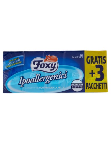 foxy fazzolettini di carta da naso - 15 pacchetti da 9 pezzi: tuttocasashop.live: carta & monouso