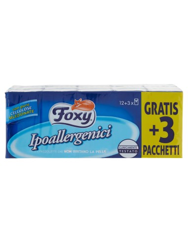 foxy fazzolettini di carta da naso - 15 pacchetti da 9 pezzi: tuttocasashop.live: carta & monouso