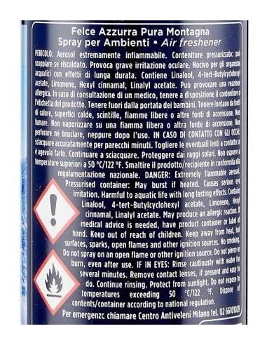 felce azzurra aria di casa deodorante - spray 250ml - pura montagna: tuttocasashop.live: pulizia e cura della casa