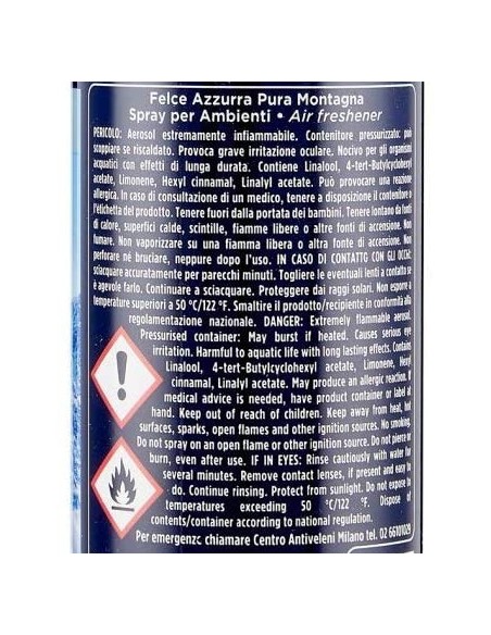 felce azzurra aria di casa deodorante - spray 250ml - pura montagna: tuttocasashop.live: pulizia e cura della casa