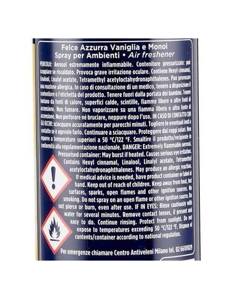 felce azzurra aria di casa deodorante - spray 250ml - vaniglia e monoi: tuttocasashop.live: pulizia e cura della casa