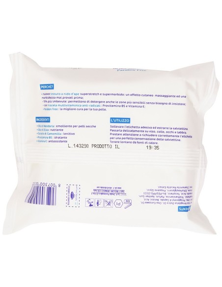 laurella salviettine struccanti 20pz - anche per trucco waterproof: tuttocasashop.live: igiene e cura della persona