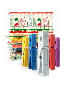 la dupla 10 pinze stendi bucato in legno rivestito plastica - made in italy: tuttocasashop.live: prodotti per bucato e tessuti