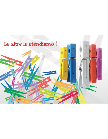 la dupla 10 pinze stendi bucato in legno rivestito plastica - made in italy: tuttocasashop.live: prodotti per bucato e tessuti