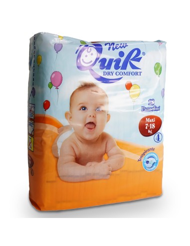 quik dry comfort pannolini per bambini - taglia 4 maxi 7-18kg - 18 pezzi: tuttocasashop.live: igiene e cura della persona