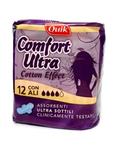 quik assorbenti ultra - 12 pezzi - anatomici con ali: tuttocasashop.live: igiene e cura della persona