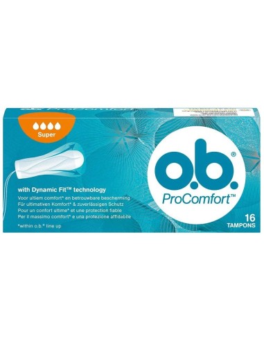 ob tamponi assorbenti interni con applicatore - 16 pezzi - super: tuttocasashop.live: igiene e cura della persona
