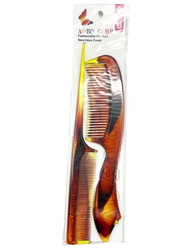 pettini p/capelli 2pz tartarugati    195: tuttocasashop.live: igiene e cura della persona