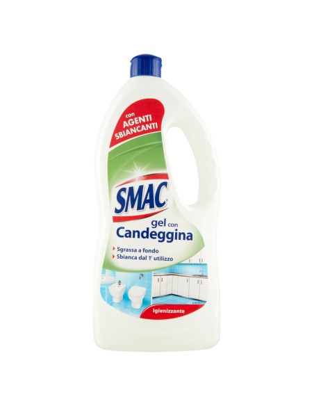 smac gel con candeggina 850ml - formula igienizzante - ultrabianco brillante: tuttocasashop.live: pulizia e cura della casa