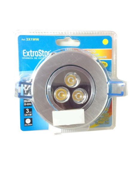 faretto da incasso a led - 3w 3led - inox spazzolato: tuttocasashop.live: altro - bazar
