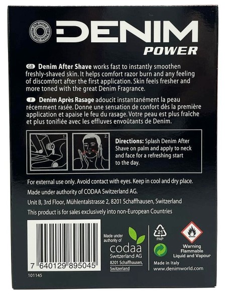 denim after shave lozione dopobarba 100ml - power: tuttocasashop.live: igiene e cura della persona
