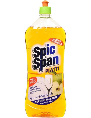 spic&span detersivo per piatti 1l - aceto di mela: tuttocasashop.live: pulizia e cura della casa