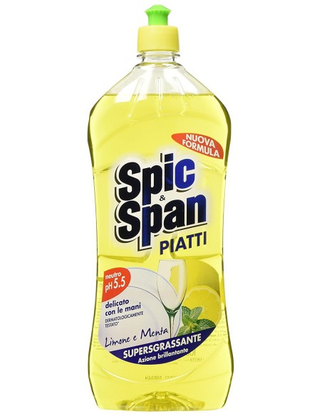 spic&span detersivo per piatti 1l - limone e menta: tuttocasashop.live: pulizia e cura della casa