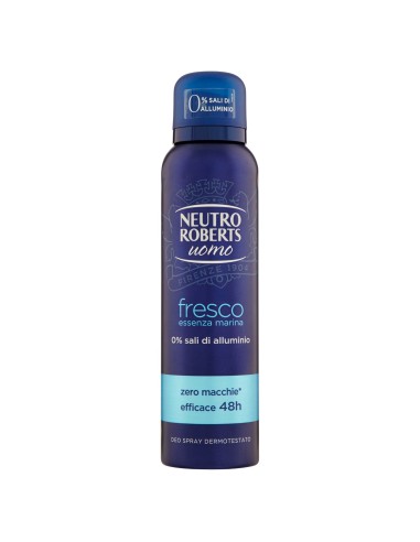 neutro roberts deodorante spray 150ml - men - fresco - essenza marina: tuttocasashop.live: igiene e cura della persona