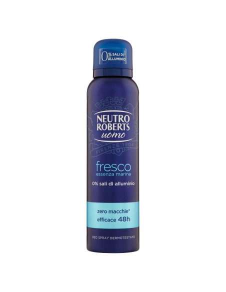 neutro roberts deodorante spray 150ml - men - fresco - essenza marina: tuttocasashop.live: igiene e cura della persona