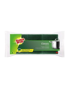 scotch-brite 3 spugne con abrasivo e impugnatura salvadita: tuttocasashop.live: pulizia e cura della casa