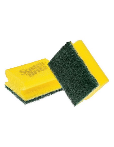 scotch-brite 3 spugne con abrasivo e impugnatura salvadita: tuttocasashop.live: pulizia e cura della casa