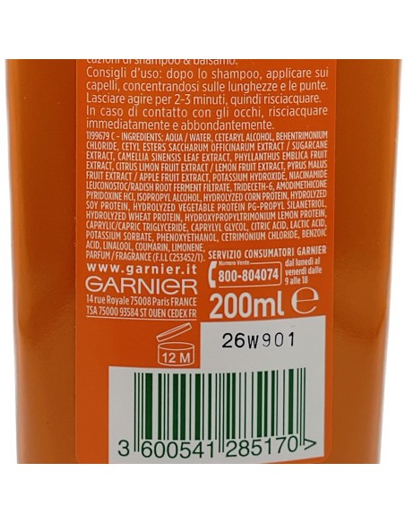 fructis balsamo per capelli - 200ml - addio danni - capelli danneggiati: tuttocasashop.live: igiene e cura della persona