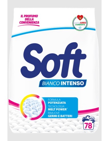 soft detersivo lavatrice in polvere busta 78 misurini 3.9kg - bianco splend.: tuttocasashop.live: prodotti per bucato e tessuti
